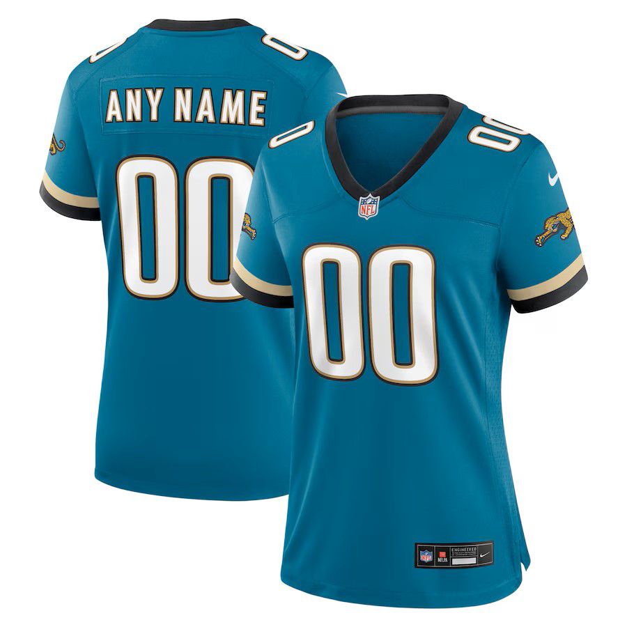 Women Jacksonville Jaguars Green Nike Throwback Custom Game NFL Jersey